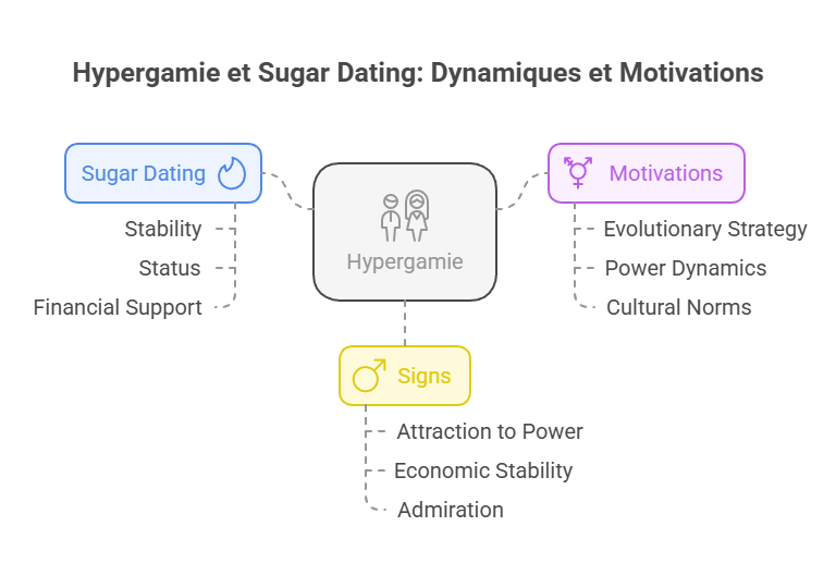 Infographie récapitulative de l’article sur l’hypergamie.